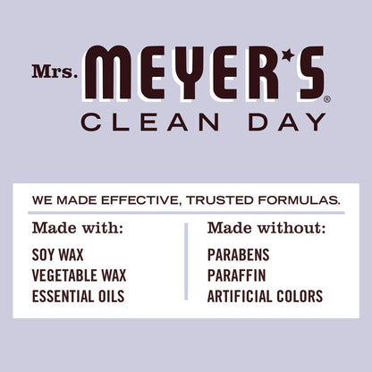 MRS. MEYER'S CLEAN DAY Soja-Tin-Kerze – Lavendel, 12 Stunden Brenndauer, 2,9 Unzen