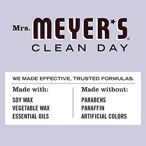 MRS. MEYER'S CLEAN DAY Soja-Tin-Kerze – Lavendel, 12 Stunden Brenndauer, 2,9 Unzen