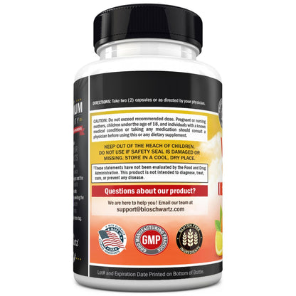 BioSchwartz Vitamin C Komplex – 1000 mg Kapseln mit Hagebutte, Zink und Citrus-Bioflavonoiden für Immunsystem, Zellenergie und Kollagenproduktion, 120 Kapseln (60 Tage Vorrat)