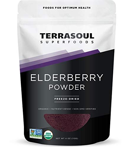 Terrasoul Superfoods Bio Holunderbeerpulver, 113 g – gefriergetrocknet