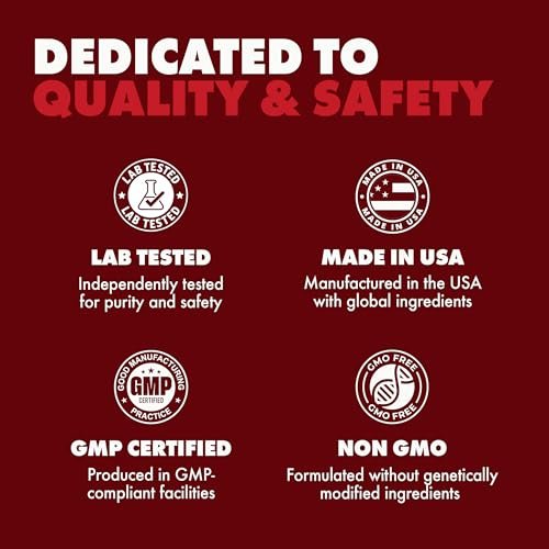 ONL Red Wolf Testosteron-Booster für Männer – Ultimative männliche Stärkung und Fruchtbarkeitsergänzung für Vitalität, Muskelwachstum und Energie mit Tongkat Ali, Bockshornklee, Maca – 1-Monatsvorrat