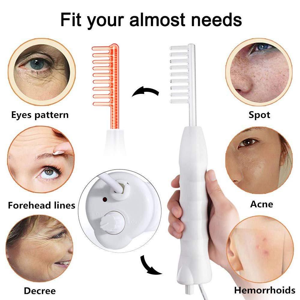 Meifuly Hochfrequenz-Gerät für Gesicht und Haut - Tragbare Handheld-Maschine mit 7 verschiedenen Röhren (Mehrfarbig)