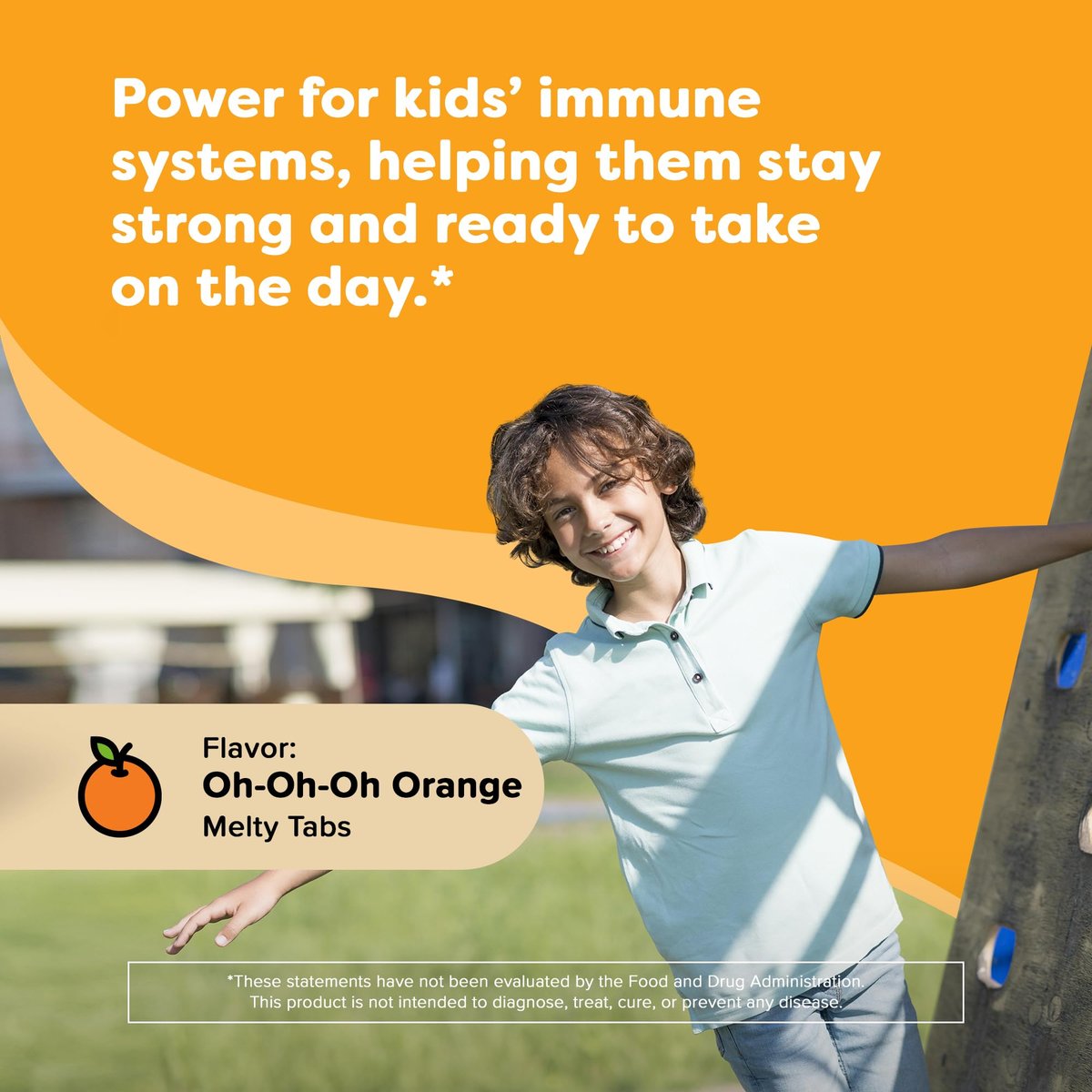 Renzo's Invincible Kids Vitamin C mit Holunderbeeren, Zink und Vitamin C – Zuckerfreie Schmelztabletten für Kinder, Orangengeschmack, 60 Stück (1-2 Monatsvorrat)