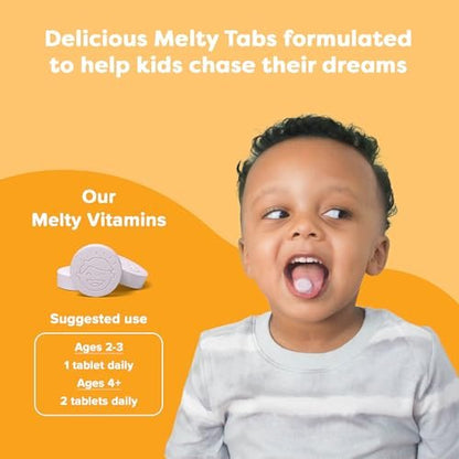 Renzo's Invincible Kids Vitamin C mit Holunderbeeren, Zink und Vitamin C – Zuckerfreie Schmelztabletten für Kinder, Orangengeschmack, 60 Stück (1-2 Monatsvorrat)