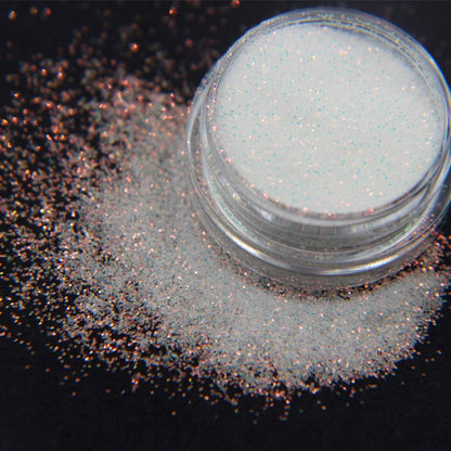 10g 0,2 mm Weißer Regenbogen-Nagelglitter Holografischer Glitzer Zuckerpulver-Effekt Nagelpigmentpulver Nagelkunst-Dekorationen
