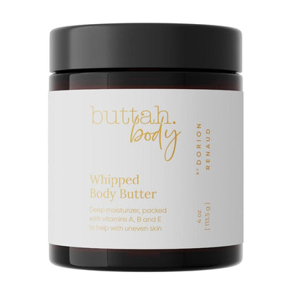 Buttah Skin by Dorion Renaud Whipped Body Butter 4oz – 100% natürliche & biologische Sheabutter für melaninreiche Haut