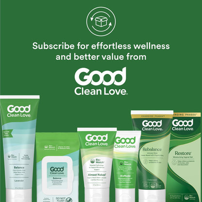 Good Clean Love Balance pH-ausgeglichene Damen-Feuchttücher – Unterstützt die vaginale Gesundheit auf natürliche Weise und reduziert Gerüche – Nicht reizende, feuchtigkeitsspendende & reinigende Hygieneartikel mit Bio-Aloe (24 Stück)