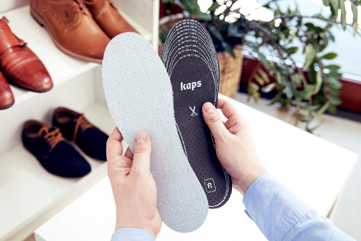 6 Paar Anti-Geruch Schuhsohlen Set mit geruchsabsorbierender Aktivkohle | Schuh Einlagen | Kaps Odour Stop | Zuschneidbar