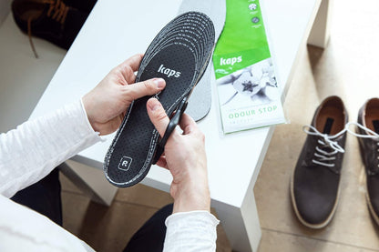 6 Paar Anti-Geruch Schuhsohlen Set mit geruchsabsorbierender Aktivkohle | Schuh Einlagen | Kaps Odour Stop | Zuschneidbar
