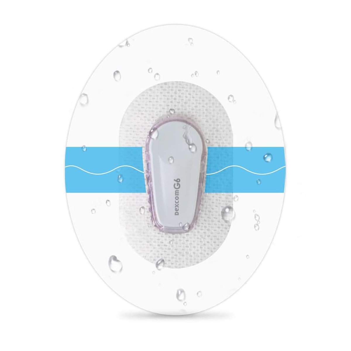 60er-Pack G6 Klebepflaster, wasserdichte transparente Überpflaster für G6, 10 Tage Halt, einfache Anwendung mit einer Hand