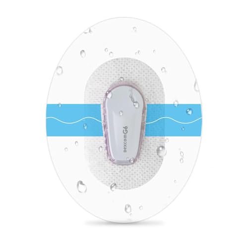 60er-Pack G6 Klebepflaster, wasserdichte transparente Überpflaster für G6, 10 Tage Halt, einfache Anwendung mit einer Hand