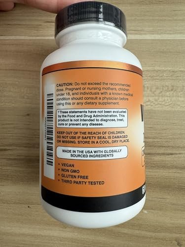 American Standard Supplements Vitamin C 2000 mg, Zink 40 mg und Hagebutte 50 mg pro Portion – Vegan, Glutenfrei, Nicht-GVO (120 Kapseln)