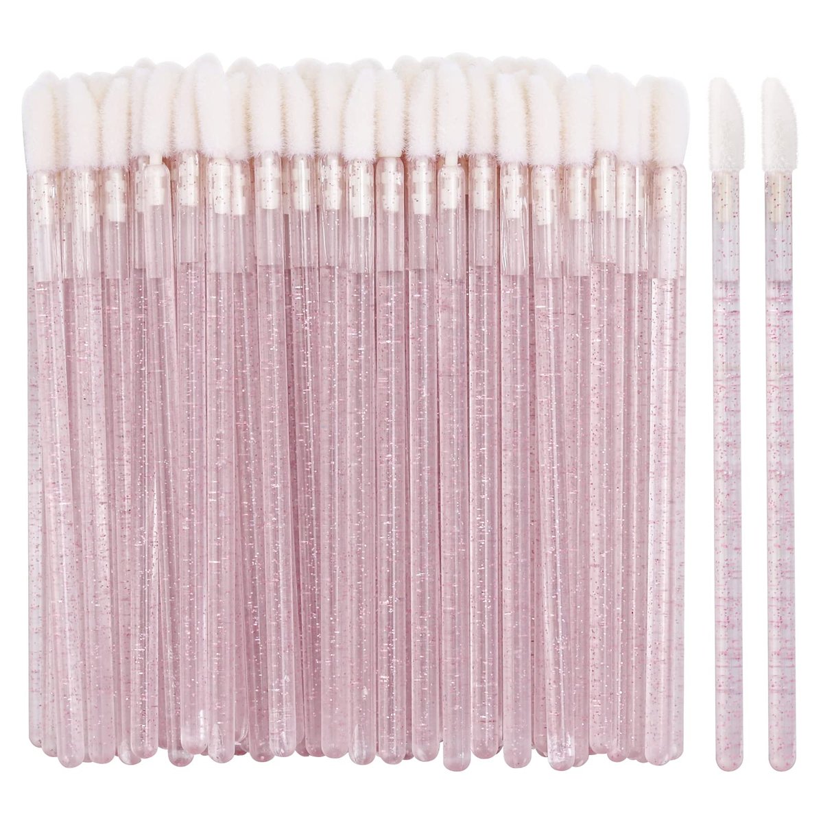 100 Stück Einweg-Lippenpinsel, Lippenstift-Applikator, Lipgloss-Stäbchen, Pink – Tbestmax