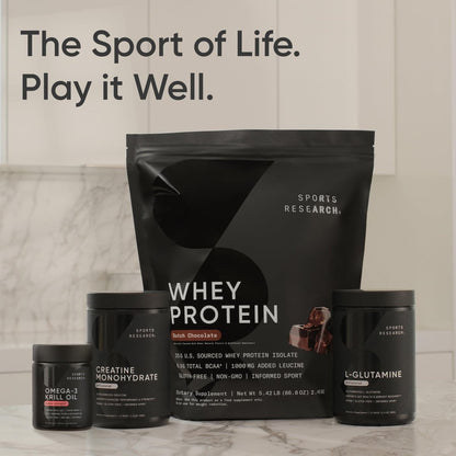 Sports Research Krillöl Kapseln mit EPA & DHA Omega-3, Phospholipiden & Astaxanthin aus antarktischem Krill – Höchste Konzentration an Krillöl für Männer & Frauen – 1000 mg, 30 Softgel-Kapseln