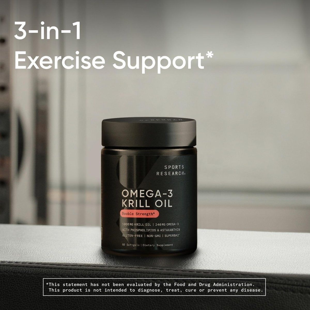 Sports Research Krillöl Kapseln mit EPA & DHA Omega-3, Phospholipiden & Astaxanthin aus antarktischem Krill – Höchste Konzentration an Krillöl für Männer & Frauen – 1000 mg, 30 Softgel-Kapseln