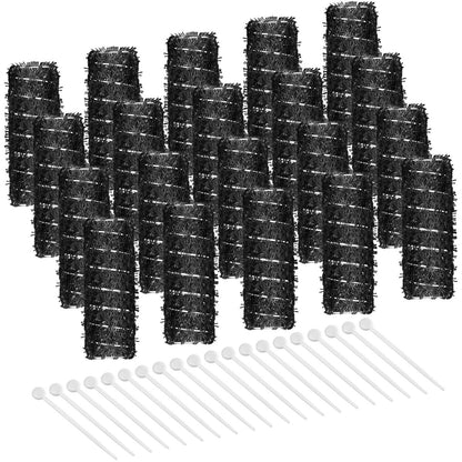Willbond 20 Stück Vintage Haarwickler 2,5 x 0,7 cm kleine Bürstenwickler mit Klemmen, schwarze Drahtnetz-Curlies, flexible Lockenstäbe für Frauen mit dünnem, kurzem Haar, Locken, Styling, Reisen, täglicher Salon
