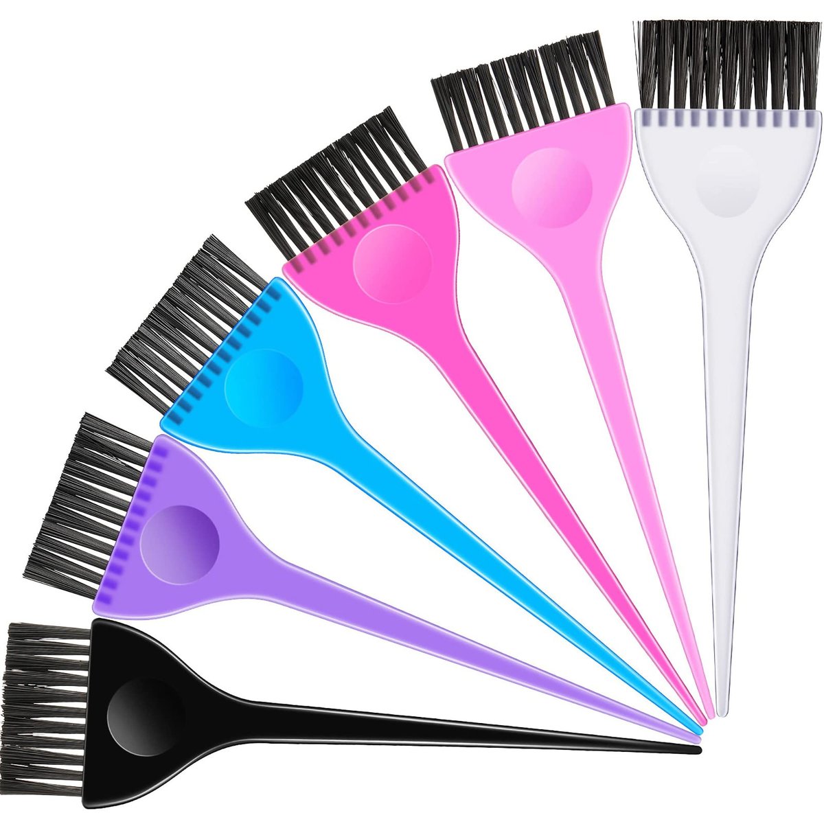 Boao 6-teiliges Haarfarben-Pinsel-Set – Farbapplikator für Salon und Zuhause, wiederverwendbar, 6 Farben
