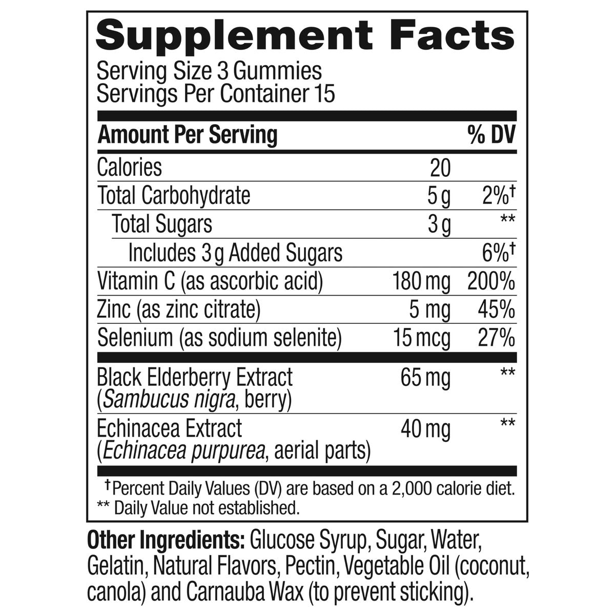 OLLY Active Immunity Gummy – Immununterstützung mit Holunder, Zink & Vitamin C, Beerengeschmack, 45 Stück (15 Tage Vorrat)