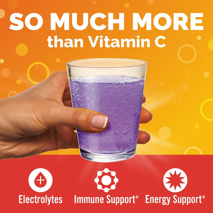 Emergen-C Holunderbeere Brausepulver – Immunsystem-Unterstützung mit hochdosiertem Vitamin C, natürliche Aromen, 18 Portionen