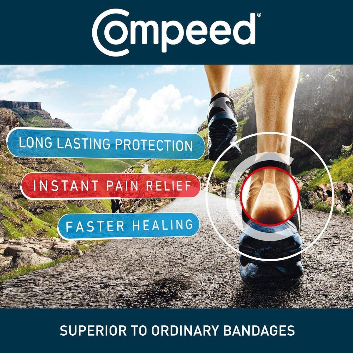 Compeed Advanced Blasenpflaster Sport Medium – Hydrokolloid-Gel-Polster für sofortige Schmerzlinderung und schnellere Heilung, 8 Stück (2er-Pack)