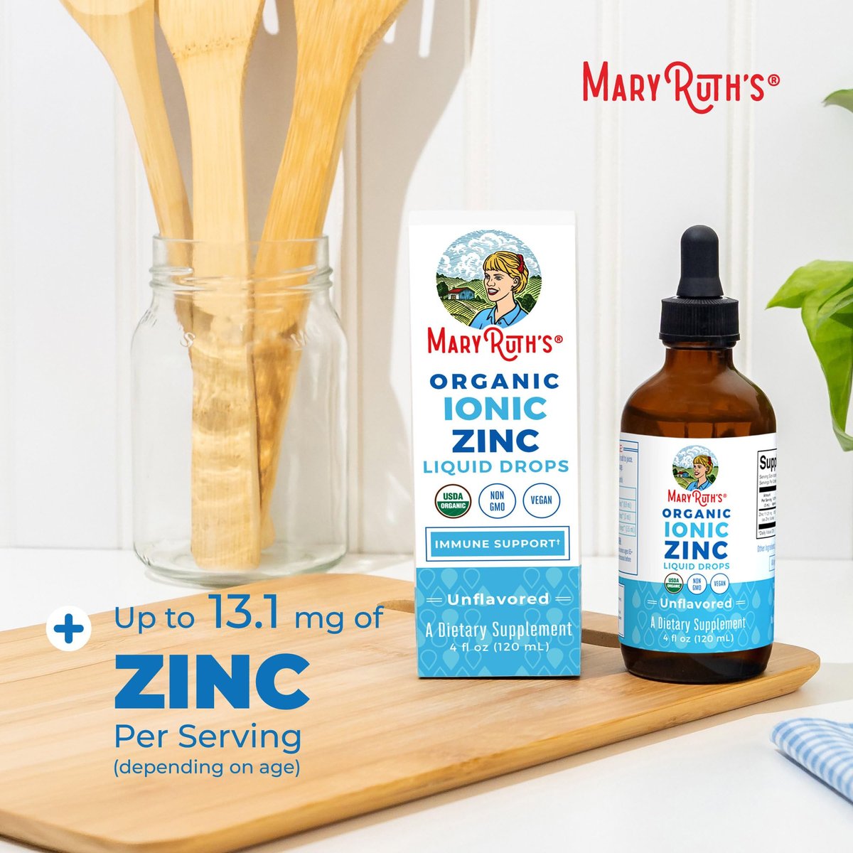 MaryRuth's Bioflüssiges organisches Zink für Kinder & Erwachsene | Immununterstützung | Hautgesundheit | Antioxidans | Zellstoffwechsel | Zinksulfat | Vegan | Ohne Zucker | Glutenfrei | 118 ml