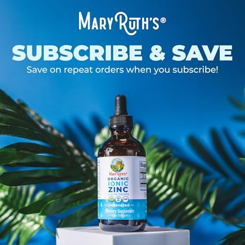 MaryRuth's Bioflüssiges organisches Zink für Kinder & Erwachsene | Immununterstützung | Hautgesundheit | Antioxidans | Zellstoffwechsel | Zinksulfat | Vegan | Ohne Zucker | Glutenfrei | 118 ml