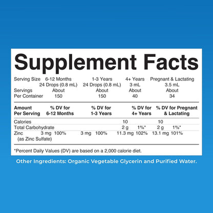 MaryRuth's Bioflüssiges organisches Zink für Kinder & Erwachsene | Immununterstützung | Hautgesundheit | Antioxidans | Zellstoffwechsel | Zinksulfat | Vegan | Ohne Zucker | Glutenfrei | 118 ml