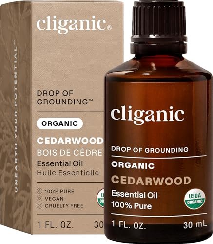 Cliganic Bio Zedernholz ätherisches Öl – 100% reines, natürliches, unverdünntes Öl für Aromatherapie-Diffuser | Non-GMO verifiziert