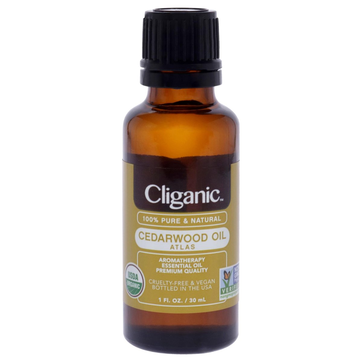 Cliganic Bio Zedernholz ätherisches Öl – 100% reines, natürliches, unverdünntes Öl für Aromatherapie-Diffuser | Non-GMO verifiziert