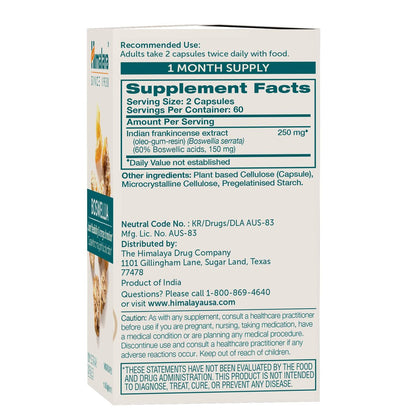 Himalaya Boswellia – Gelenkunterstützung für Beweglichkeit und Flexibilität, fördert die Gewebeerhaltung, 250 mg, 120 Kapseln