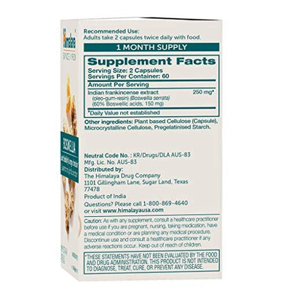 Himalaya Boswellia – Gelenkunterstützung für Beweglichkeit und Flexibilität, fördert die Gewebeerhaltung, 250 mg, 120 Kapseln