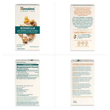 Himalaya Boswellia – Gelenkunterstützung für Beweglichkeit und Flexibilität, fördert die Gewebeerhaltung, 250 mg, 120 Kapseln