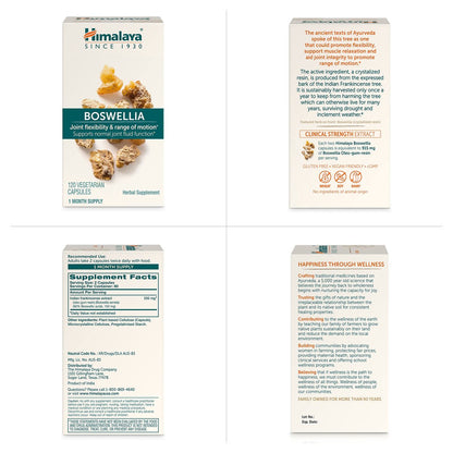 Himalaya Boswellia – Gelenkunterstützung für Beweglichkeit und Flexibilität, fördert die Gewebeerhaltung, 250 mg, 120 Kapseln