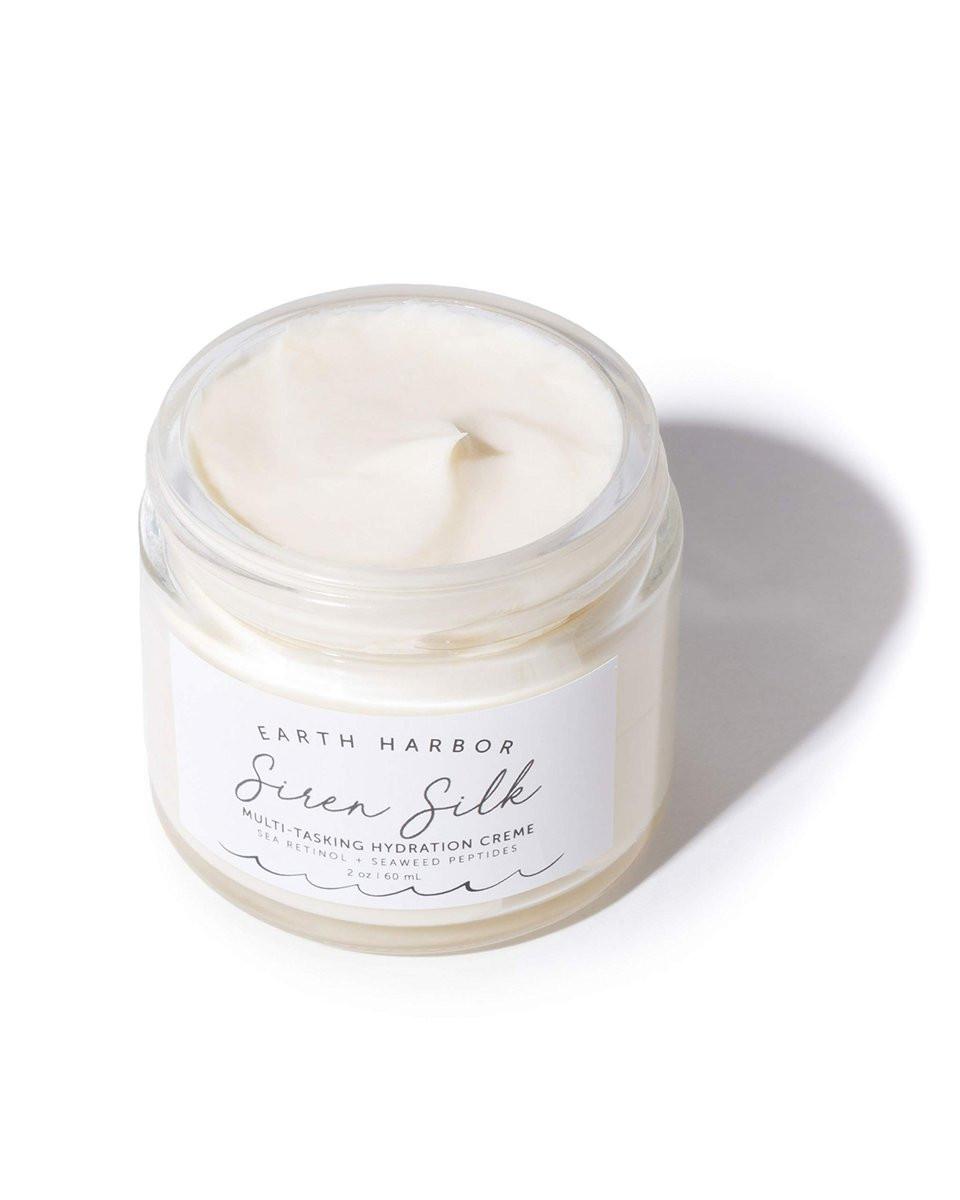 Earth Harbor SIREN SILK Multi-Tasking Hydration Creme – Nachtcreme mit 20 botanischen Wirkstoffen, vegan & tierversuchsfrei, Meer-Retinol-Alternative für intensive Feuchtigkeit, feine Linien & Falten, 59 ml