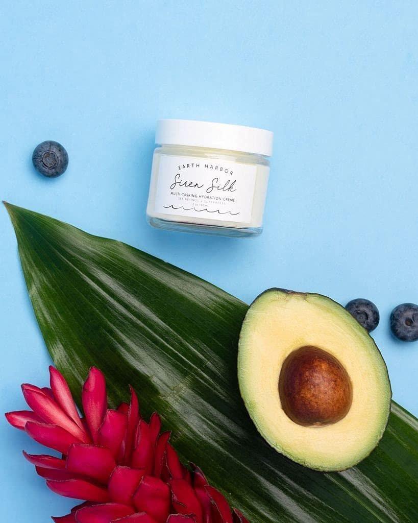Earth Harbor SIREN SILK Multi-Tasking Hydration Creme – Nachtcreme mit 20 botanischen Wirkstoffen, vegan & tierversuchsfrei, Meer-Retinol-Alternative für intensive Feuchtigkeit, feine Linien & Falten, 59 ml