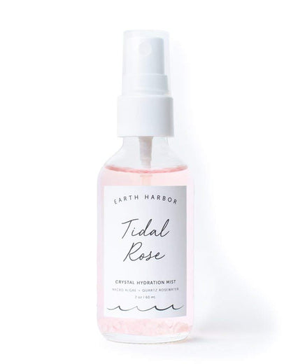 Earth Harbor Tidal Rose Crystal Hydration Toner – Beruhigendes Gesichtswasser mit Rosenwasser & Rosenquarz – 100% natürlich & tierversuchsfrei – 60 ml