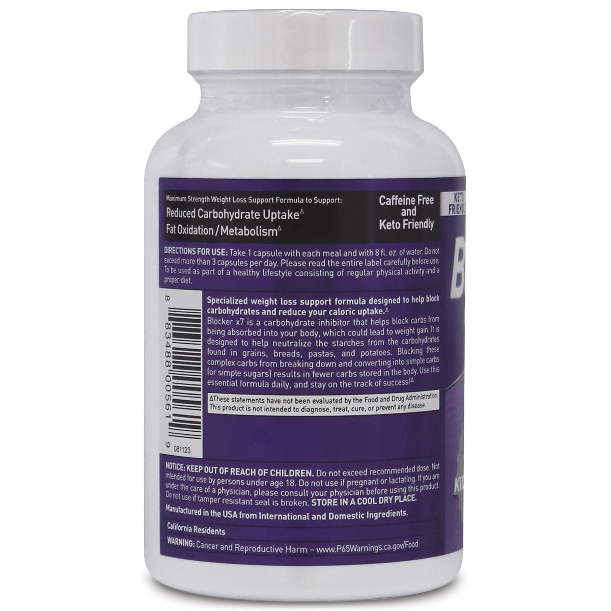 BioGenetic Laboratories Carb Blocker X7 – Weiße Kidneybohne Keto-freundlich – Appetitzügler für ideales Körpergewicht (90 Kapseln)