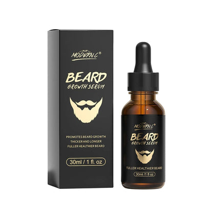 Bartöl mit Biotin und Koffein – Bartwachstums-Serum für volleren, dickeren Männerbart