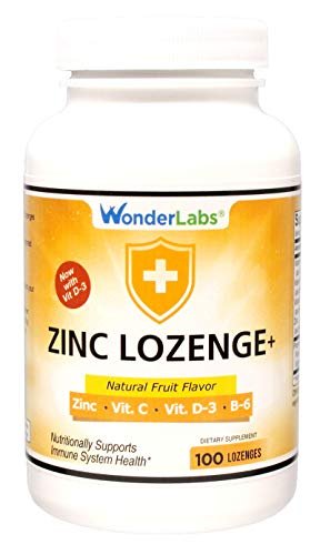 Wonder Laboratories Zink Lutschtabletten mit Vitamin C – Fruchtgeschmack, Immununterstützung mit 25 mg Zink und 30 mg Vitamin C pro Lutschtablette, 100 Lutschtabletten