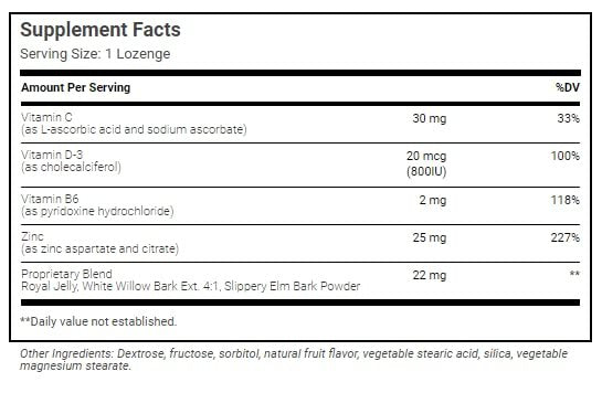 Wonder Laboratories Zink Lutschtabletten mit Vitamin C – Fruchtgeschmack, Immununterstützung mit 25 mg Zink und 30 mg Vitamin C pro Lutschtablette, 100 Lutschtabletten