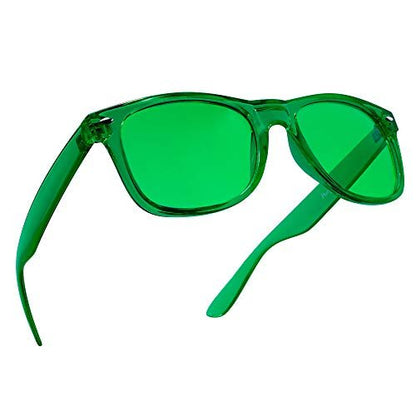 PURPLE CANYON Grüne Farbtherapie-Brille für Stimmung & Migräne – Lichttherapie-Brille mit grünen Gläsern