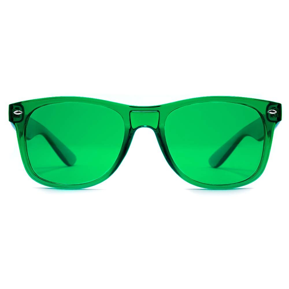 PURPLE CANYON Grüne Farbtherapie-Brille für Stimmung & Migräne – Lichttherapie-Brille mit grünen Gläsern