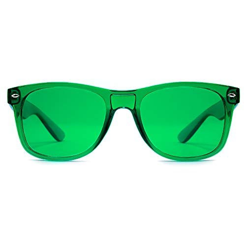 PURPLE CANYON Grüne Farbtherapie-Brille für Stimmung & Migräne – Lichttherapie-Brille mit grünen Gläsern