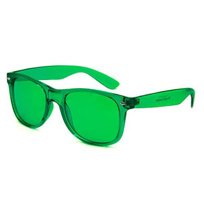 PURPLE CANYON Grüne Farbtherapie-Brille für Stimmung & Migräne – Lichttherapie-Brille mit grünen Gläsern