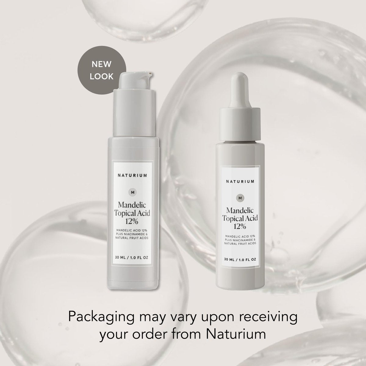 Naturium Mandelic Topical Acid 12% mit Niacinamid & natürlichen Fruchtsäuren – Anti-Aging Gesichtspflege, 30 ml