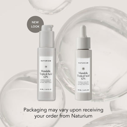 Naturium Mandelic Topical Acid 12% mit Niacinamid & natürlichen Fruchtsäuren – Anti-Aging Gesichtspflege, 30 ml