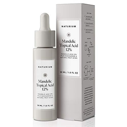 Naturium Mandelic Topical Acid 12% mit Niacinamid & natürlichen Fruchtsäuren – Anti-Aging Gesichtspflege, 30 ml