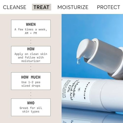 Naturium Mandelic Topical Acid 12% mit Niacinamid & natürlichen Fruchtsäuren – Anti-Aging Gesichtspflege, 30 ml
