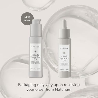 Naturium Mandelic Topical Acid 12% mit Niacinamid & natürlichen Fruchtsäuren – Anti-Aging Gesichtspflege, 30 ml