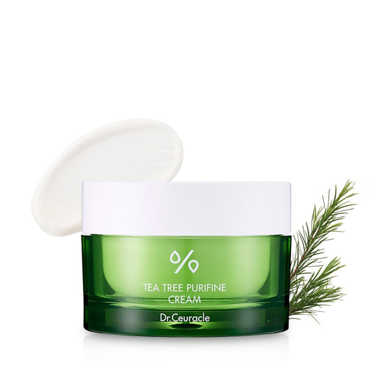 Dr.Ceuracle Tea Tree Purifine Cream – Beruhigende Feuchtigkeitspflege mit Teebaum, Panthenol und Ceramid für empfindliche Haut (50 g / 1,76 oz)